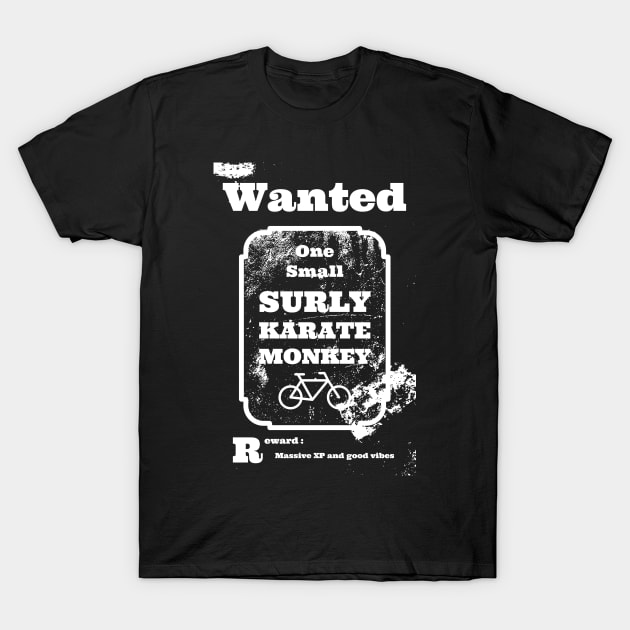 Small Surly Karate Monkey Bike T-Shirt by Digital GraphX